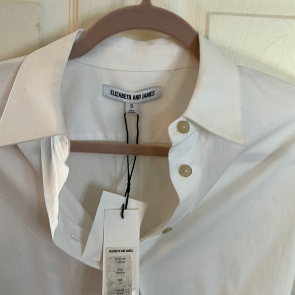 Elizabeth and James Tops - Elizabeth and James White Button Down Shirt